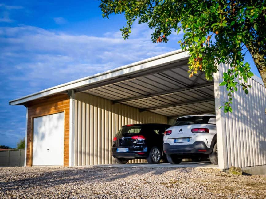 abri métallique voiture garage particulier argaillot en charente maritime